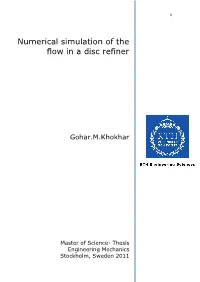 Numerical Simulation of the Flow in a Disc Refiner