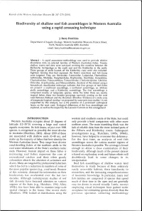 Biodiversity of Shallow Reef Fish Assemblages in Western Australia Using a Rapid Censusing Technique