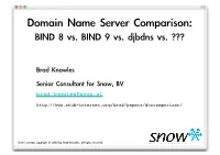 Domain Name Server Comparison