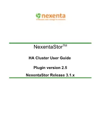 HA Cluster User Guide