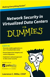 Network Security in Virtualized Data Centers for Dummies®