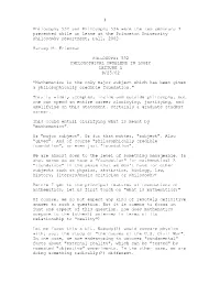 Philosophical Problems in Logic Lecture 1 9/25/02