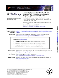 Unique Epitopes on Cεmx in Ige–B Cell Receptors Are Potentially Applicable for Targeting Ige-Committed B Cells