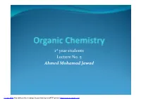 1St Year Students Lecture No. 5 Ahmed Mohamad Jawad