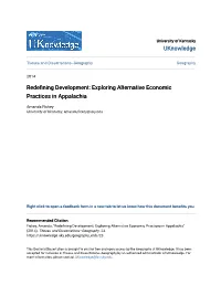 Exploring Alternative Economic Practices in Appalachia