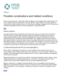 Possible Complications and Related Conditions