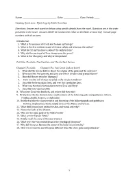 Class Period: ___Reading Questions: Mythology By