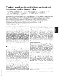 Effects of Sampling Standardization on Estimates of Phanerozoic Marine Diversification