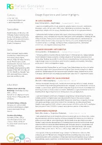Rafael Gonzalez RG ART DIRECTOR • UX/UI DESIGNER