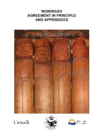 Wuikinuxv Agreement in Principle and Appendices