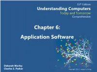 Chapter 6: Application Software
