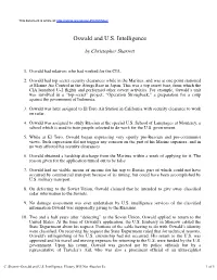 Oswald and US Intelligence