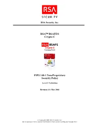 RSA BSAFE Crypto-C 5.21 FIPS 140-1 Security Policy2.…
