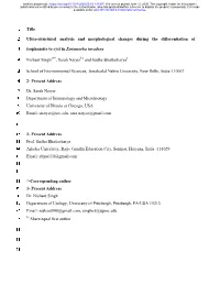 Title Ultra-Structural Analysis and Morphological Changes