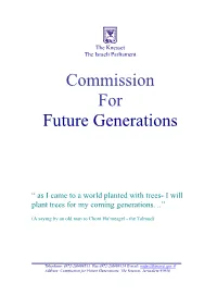 Amendment on the Commission for Future Generations