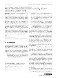 Circuit-Extension Handshakes for Tor Achieving Forward Secrecy in a Quantum World