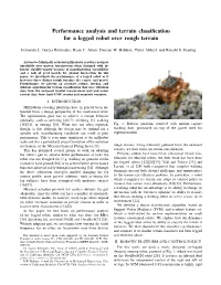 Performance Analysis and Terrain Classification for a Legged Robot