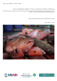 Survey of Deepwater Snapper, Grouper, and Emperor Fisheries in Moluccas
