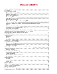 Table of Contents