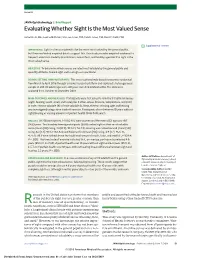 Evaluating Whether Sight Is the Most Valued Sense