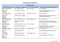 External Schools Contact List Primary Schools