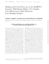 New Insights from Olivine-Hosted Melt Inclusions from Multiple Samples