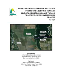 PG&E Line 057A-1 Pipeline Decommissioining Project