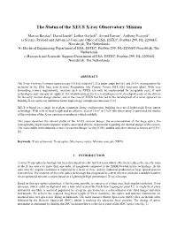 The Status of the XEUS X-Ray Observatory Mission