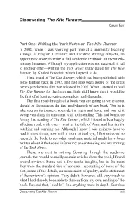 Discovering the Kite Runner Calum Kerr