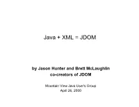 Java + XML = JDOM