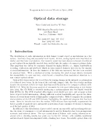 Optical Data Storage