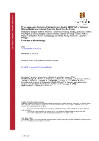 Proteogenomic Analysis of Epibacterium Mobile BBCC367, a Relevant