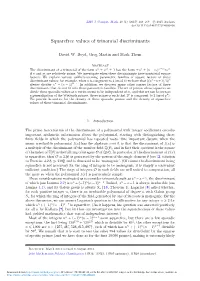 Squarefree Values of Trinomial Discriminants