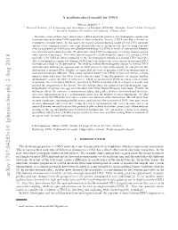 A Mathematical Model for DNA
