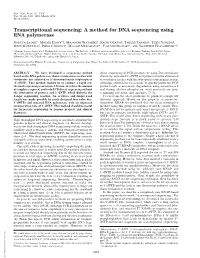 A Method for DNA Sequencing Using RNA Polymerase