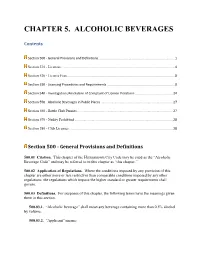 Chapter 5. Alcoholic Beverages