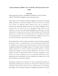 Gagauz Autonomy in Moldova: the Real and the Virtual in Post-Soviet State Design