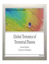 Global Tectonics of Terrestrial Planets Laurent Montesi University of Maryland