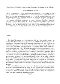 God-Fearers: a Solution to the Ancient Problem of the Identity of the Sabians
