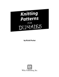 Knitting Patterns for Dummies.Pdf