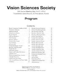 2014 Program Meeting Schedule