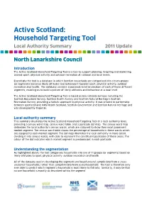 Active Scotland: Household Targeting Tool Local Authority Summary 2011 Update