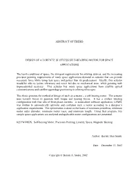 Design of a Lorentz, Slotless Self-Bearing Motor for Space Applications