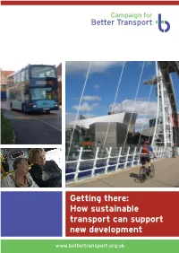 Getting There: How Sustainable Transport Can Support New Development