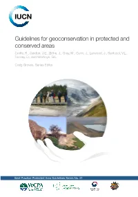 Guidelines for Geoconservation in Protected and Conserved Areas