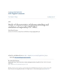 Study of Characteristics of Plasma Nitriding and Oxidation of Superalloy