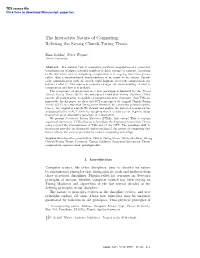 The Interactive Nature of Computing: Refuting the Strong Church-Turing Thesis