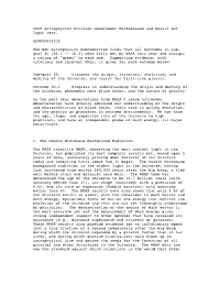 2009 Astrophysics Division Government Performance and Result Act Input Text