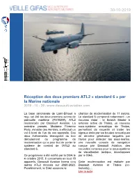 30-10-2019 Réception Des Deux Premiers ATL2 « Standard 6
