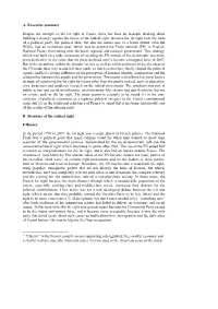 A- Executive Summary Despite the Strength of the Far Right in France